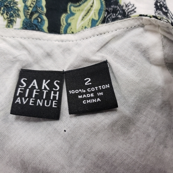 Saks Fifth Avenue Skirt Size 2 A Line Paisley Used - Picture 4 of 4